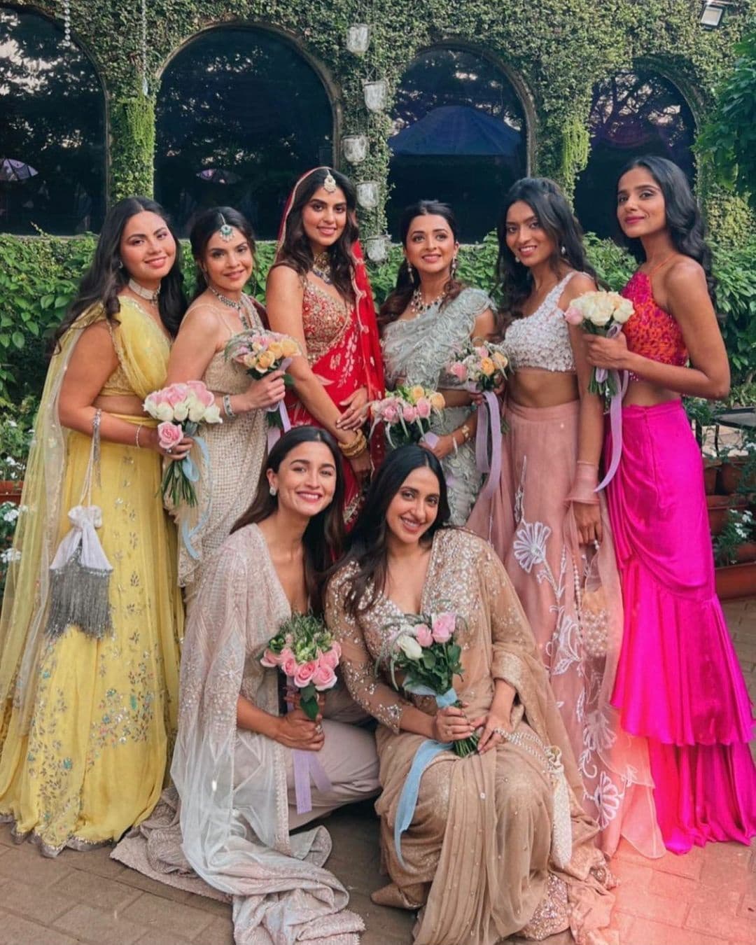 Pastel lehengas and soft festive florals